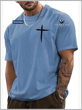 Plus Size Graphic Print Crew Neck Short Sleeve T-Shirt Regular Fit